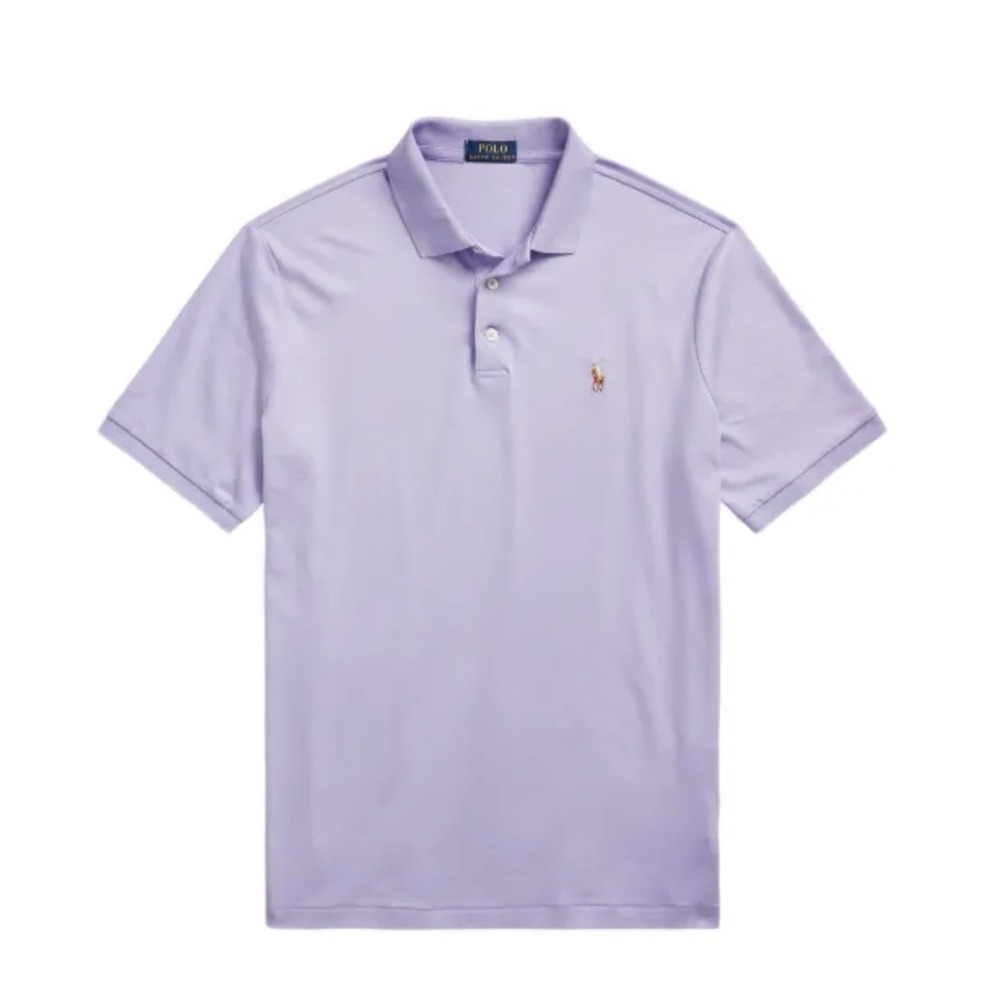 Polo Ralph Lauren Mens Big and Tall 100%  Cotton Polo Shirt Size XLT Purple NWT